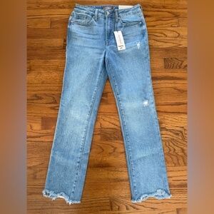 Just USA Hadley High Rise Straight with Uneven Medium Denim JP125 Women’s Sz 4
